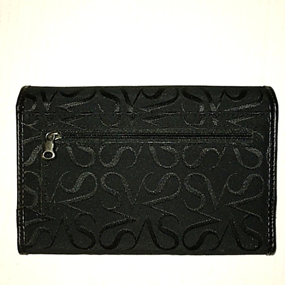☆NWOT☆Large SIMPLY VERA~VERA WANG Black Trifold 2 Snap Multifunctional Wallet☆ - Picture 4 of 16